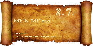 Méh Tímea névjegykártya